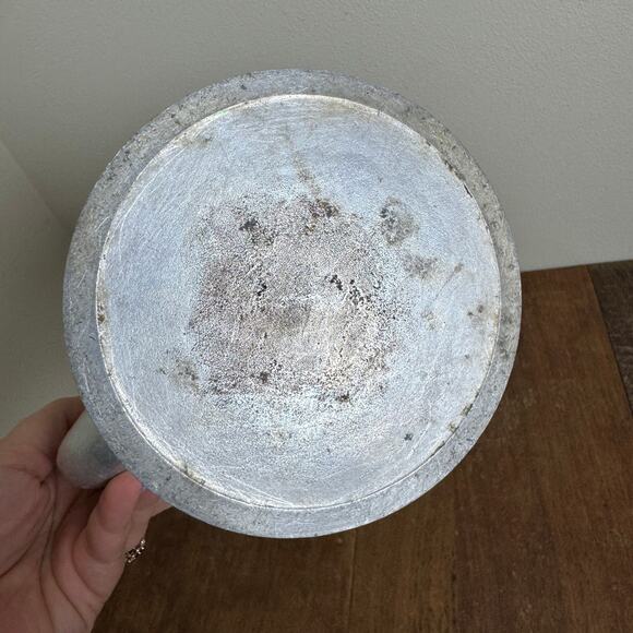 Art Deco Aluminum Pedestal Percolator Glass knob and wood handle - Picture 4 of 16